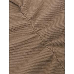 REISS Sandy Stretch-Cotton Rib Ruched V-Neck Vest